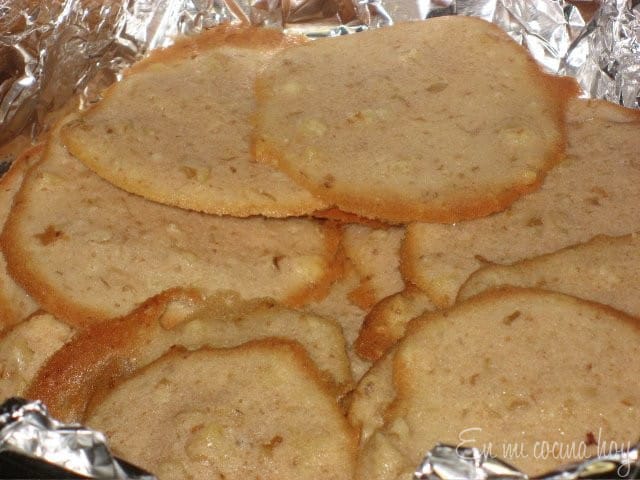 Galletas tejas de nueces