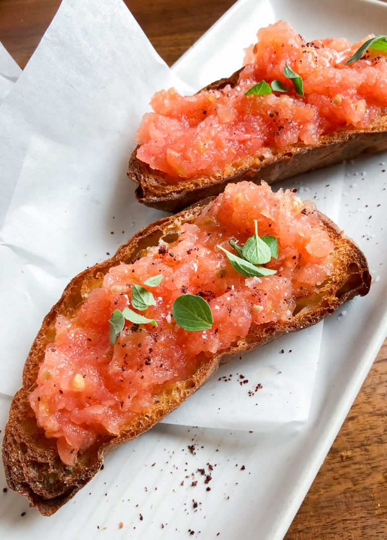 Pan con tomate, receta española