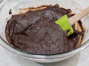 harina incorporada batido de brownie