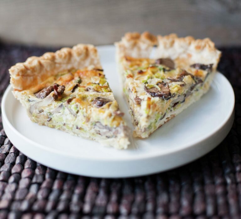 Quiche de pollo y puerros