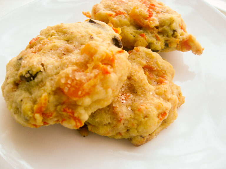 Galletas de zanahoria y damascos secos