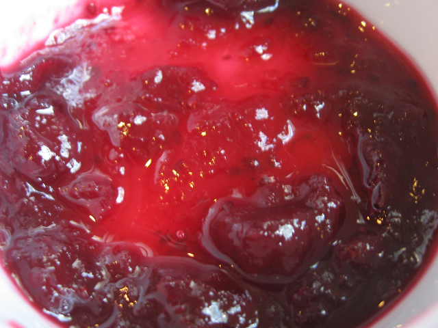 Salsa de arándanos rojos