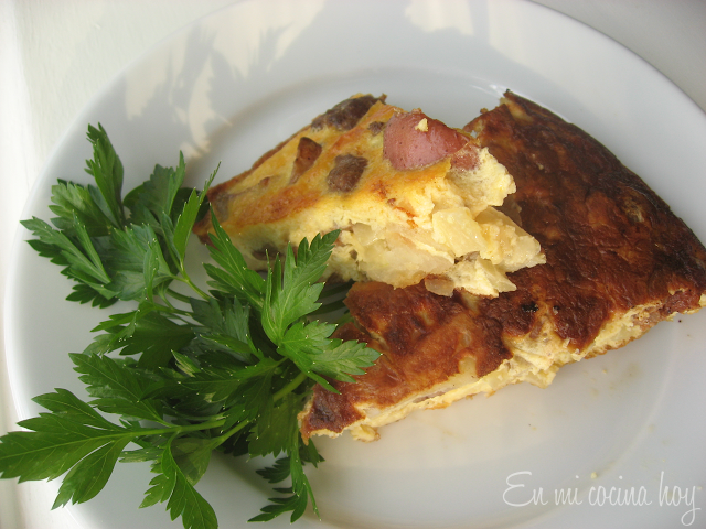 Tortilla de papas y chorizo