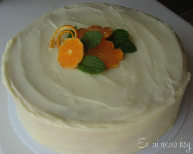 Torta de naranja y queso crema