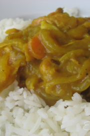 Curry de pollo con papayas