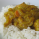 Curry de pollo con papayas