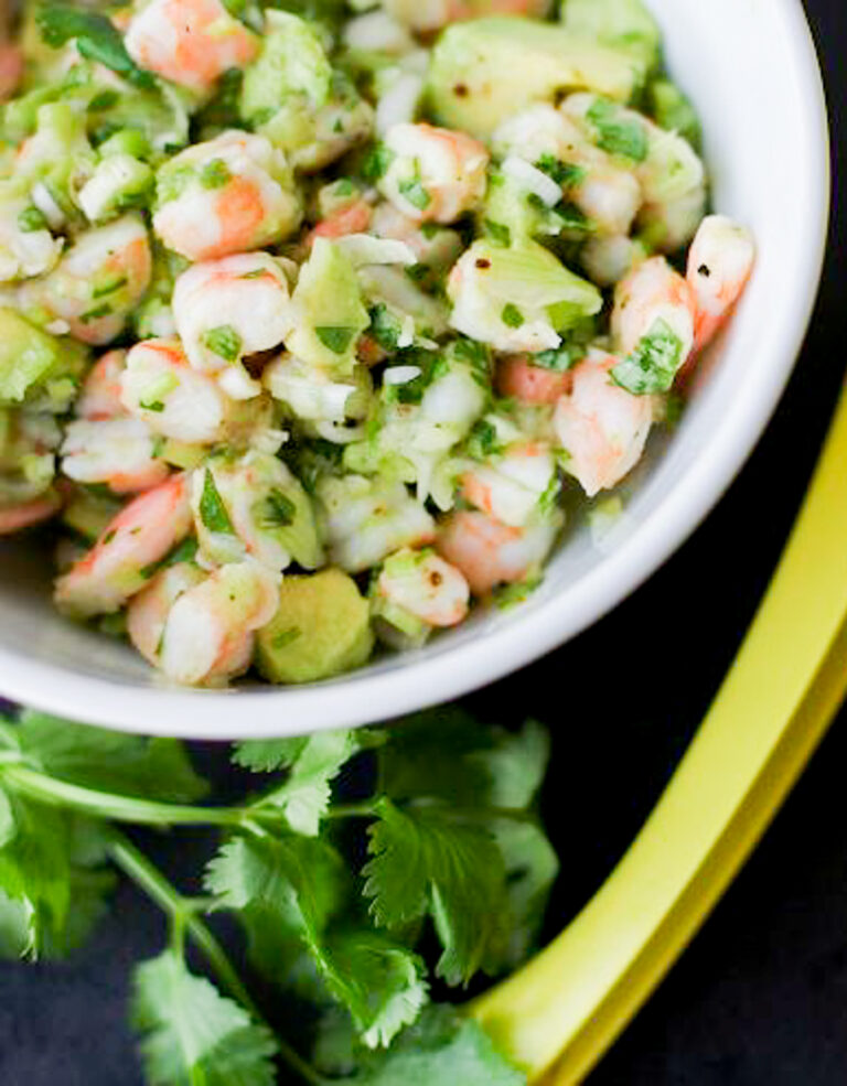 Ceviche de camarones fácil