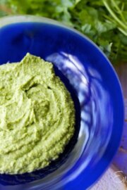 Hummus de cilantro