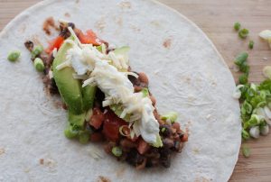 Burrito vegetariano mexicano