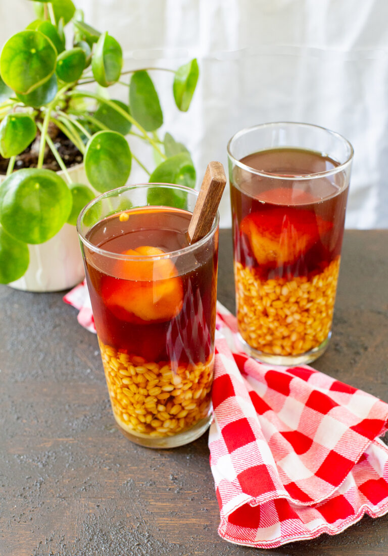 Mote con huesillos, receta chilena