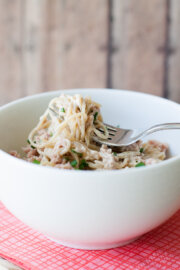 Tallarines con atún, receta chilena