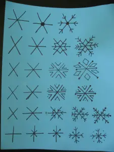 Gráficos copos de nieve para galletas de jengibre