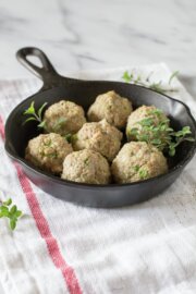 Albóndiga de cerdo y quinoa