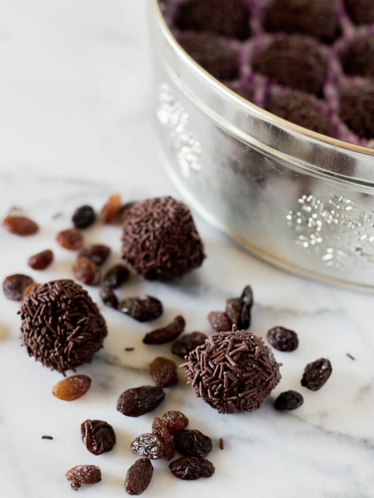 Trufas de pasas al ron