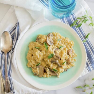 Easy Mushroom Brown Rice Risotto