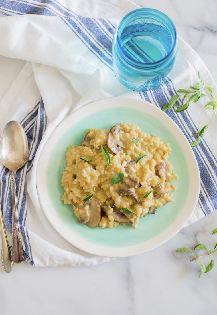 Easy Mushroom Brown Rice Risotto