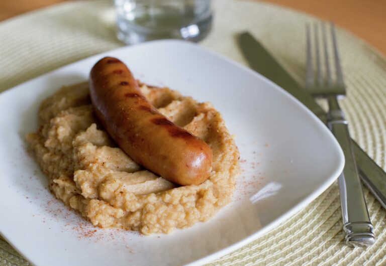 Puré de porotos o frijoles blancos
