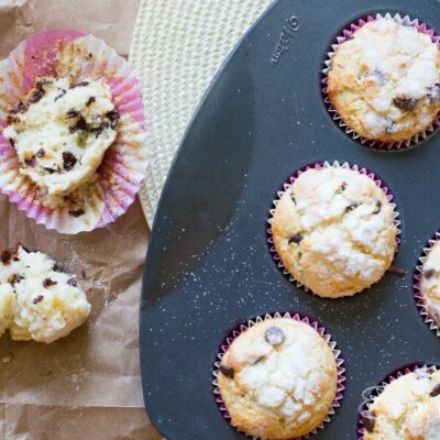 Muffins con chispas de chocolate