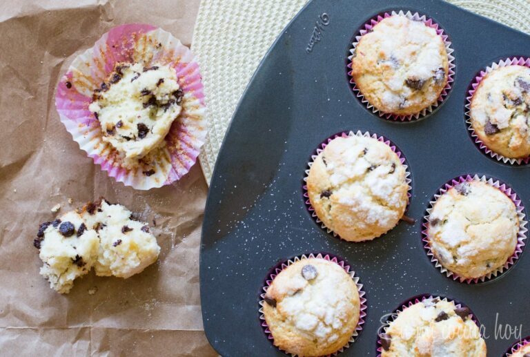 Muffins con chispas de chocolate