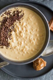 Arroz con leche y manjar