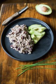 Moros y Cristianos, frijoles cubanos con arroz