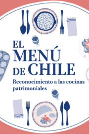 Portada el menú de Chile, colección de recetarios chilenos en línea.