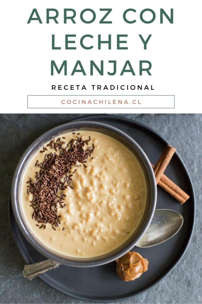 Arroz con leche y manjar