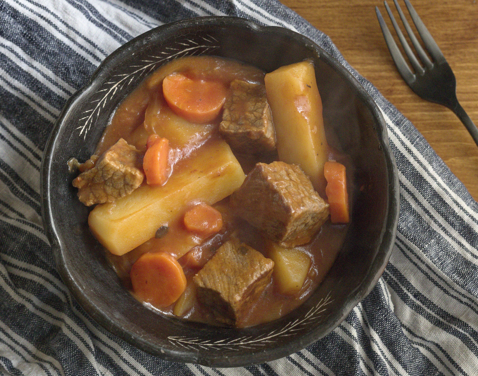 Estofado de carne chileno.