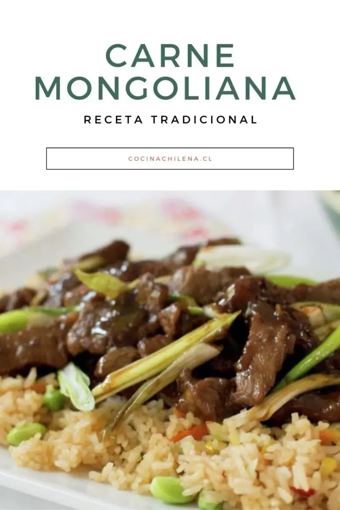 Carne Mongoliana, estilo chileno