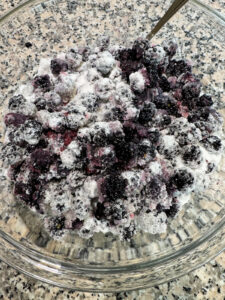 Moras con azúcar.